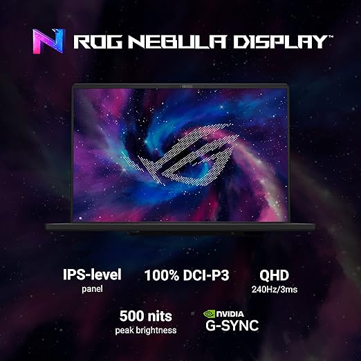 ASUS ROG Zephyrus M16 GU604VZ-N4055W (Off Black) Gaming Laptop, i9-13900H 32GB 1TB Performance SSD, NV RTX4080, 12GB VRAM, WIN11 HOME, 16.0-inch (2560 x 1600) 240Hz, IR Webcame, Backlit-RGB-Eng-Arb-KB