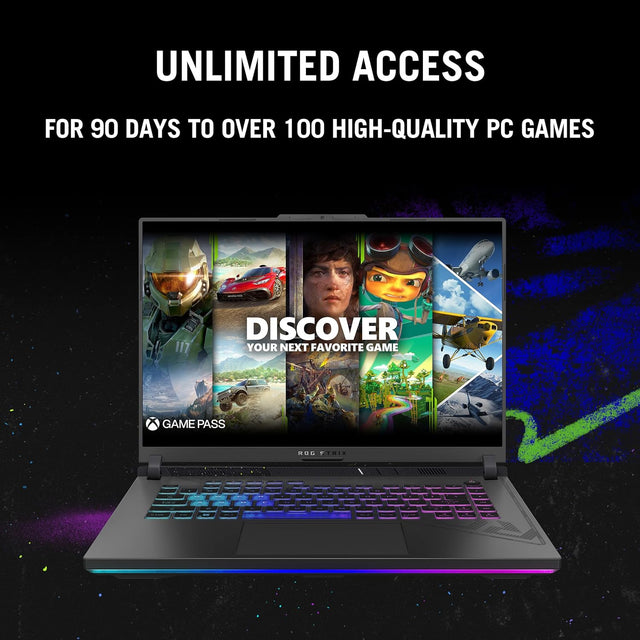 ASUS ROG Strix G16 G614JV Gaming Laptop, 16" 2K FHD+ IPS 165Hz Display, Intel Core i9-13980HX, 16GB RAM, 1TB SSD, GeForce RTX 4060 8GB GPU, ENG Backlit K/B, Win 11, Eclipse Gray