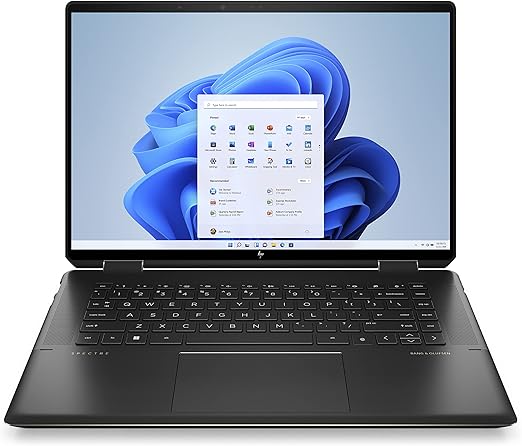 HP Spectre x360 2 in 1 Laptop 16-f2004ne,16" UHD+ touch screen, 13th Gen Intel Evo Platform, 16GB RAM, 1TB SSD, 4GB Intel Arc A370M Graphics, Windows 11 Home, En -Ar KB, Nightfall black [7Q7A1EA]