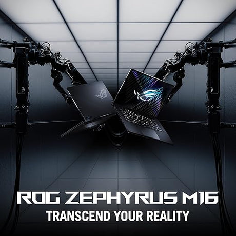ASUS ROG Zephyrus M16 GU604VZ-N4055W (Off Black) Gaming Laptop, i9-13900H 32GB 1TB Performance SSD, NV RTX4080, 12GB VRAM, WIN11 HOME, 16.0-inch (2560 x 1600) 240Hz, IR Webcame, Backlit-RGB-Eng-Arb-KB